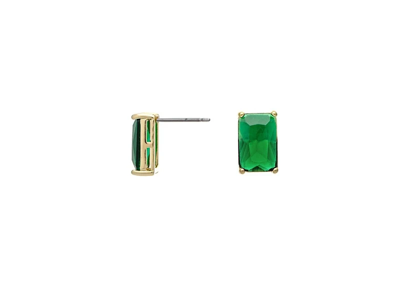 Rivka Friedman Kelly Green Cz Solitaire Stud Earring