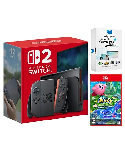 Nintendo Switch 2 Video Game Console with Kirby and the Forgotten Land with MightySkins Code Bundle