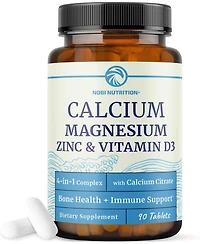 Calcium, Magnesium, Vitamin D, and Zinc Tablets, 90ct
