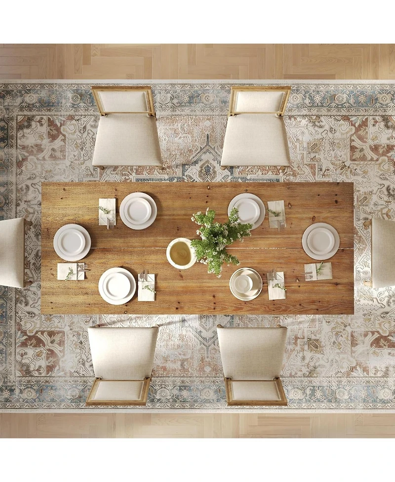 Tribesigns 63" Industrial Dining Table for 4–6 with Solid Wood & Metal Legs