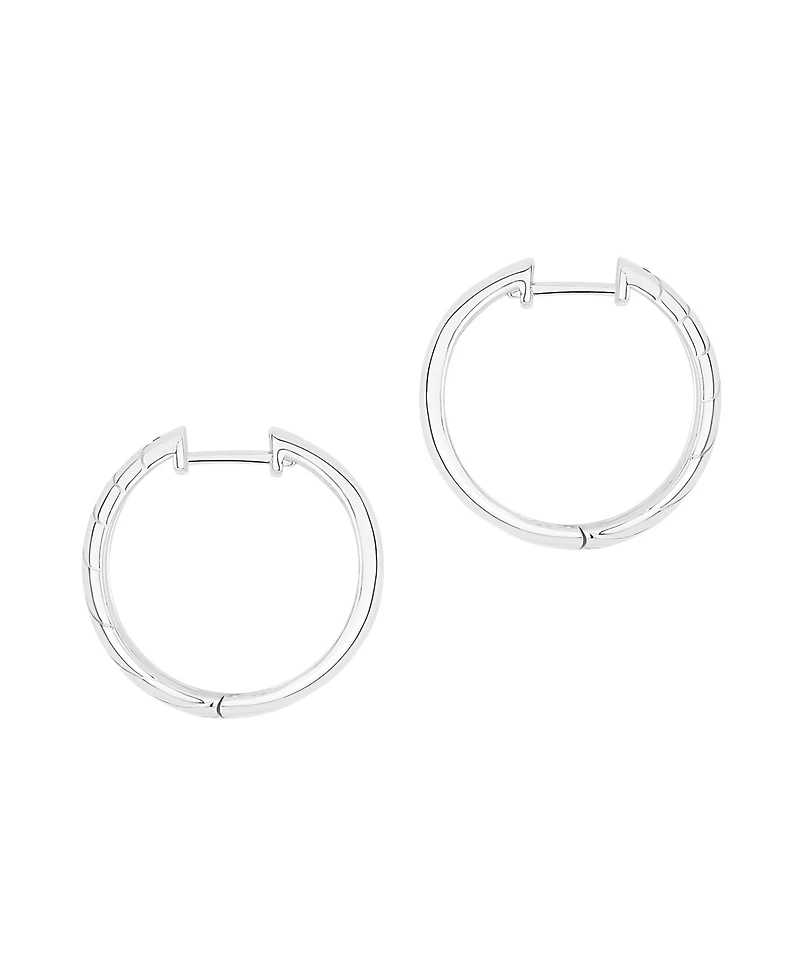 And Now This Crystal Center Graduated Hinged Hoop Earrings