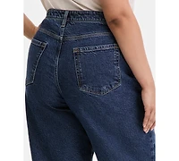 I.n.c. International Concepts Plus High Rise Barrel Jeans, Macy's Exclusive