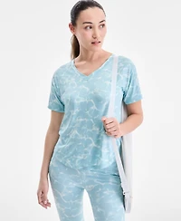 Id Ideology Women's V-Neck Short-Sleeve Performance Tee, Macy's Exclusive