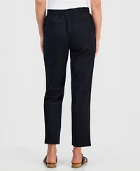 Style & Co Petite Twill-Tape Tapered Pull-On Pants, Macy's Exclusive