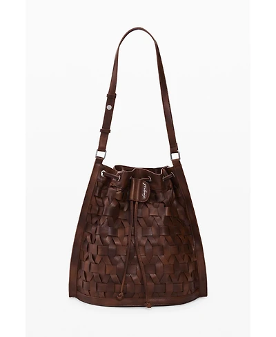 Desigual Women's Medium braided drawstring backpack