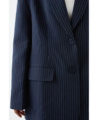 MissPap Women's Premium Pinstripe Oversized Blazer