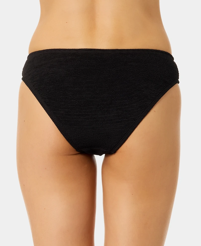California Waves Women's Solid Low-Rise Swim Bottoms