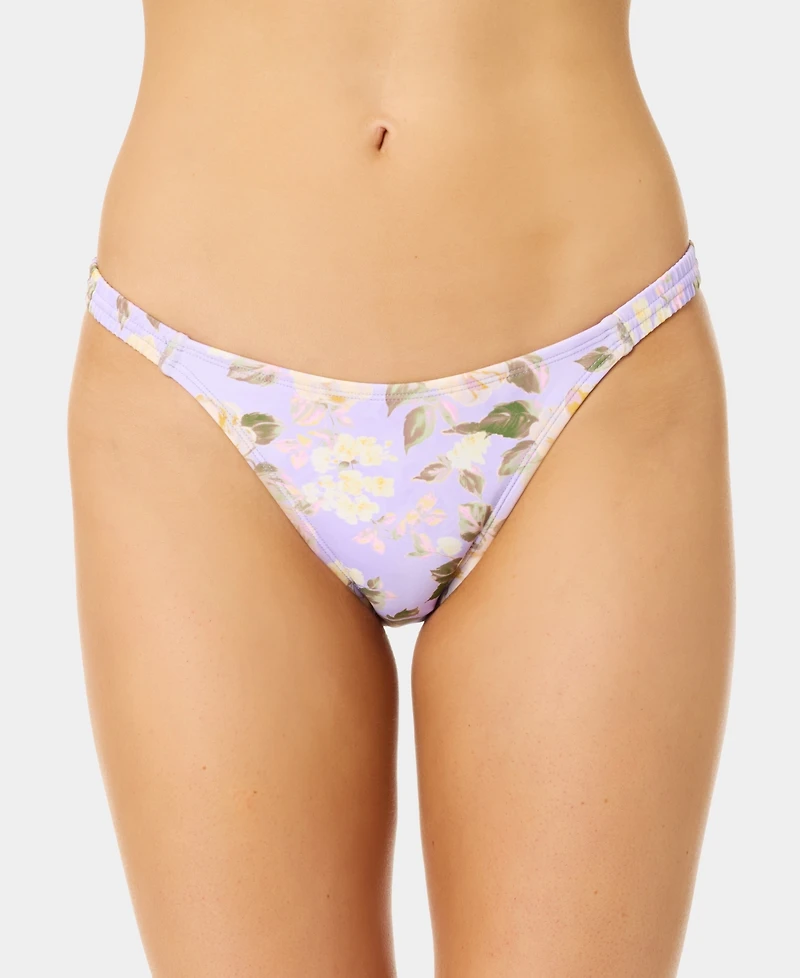California Waves Women's Blooming Garden Bungee Strap Swim Bottoms