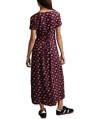 Lucky Brand Women's Simone Printed Short-Sleeve Midi Dress