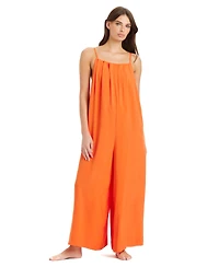 Sanctuary Women's Costal Covers Pleated Beach Cover-Up Overall