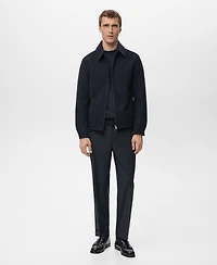Mango Men's Regular Fit Zip-Up Jacket