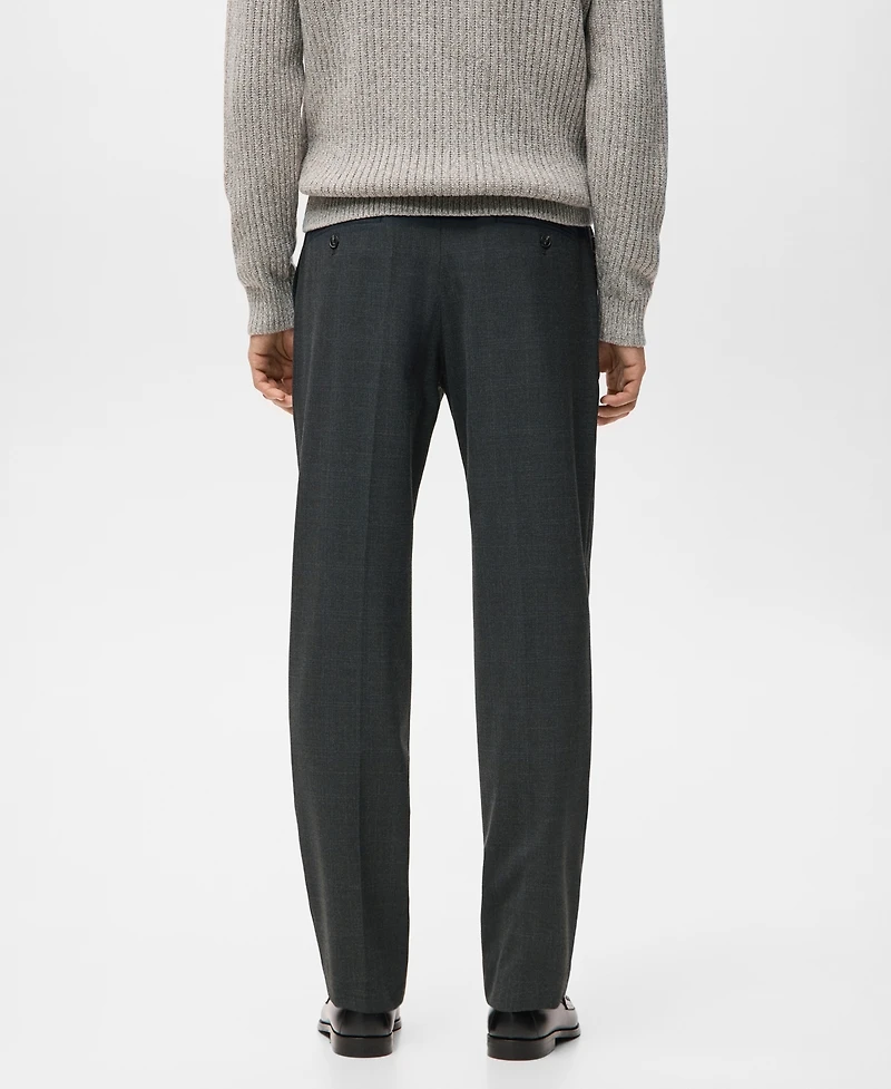 Mango Men's Regular-Fit Pleated Pants