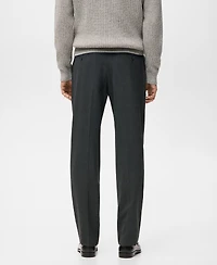 Mango Men's Regular-Fit Pleated Pants