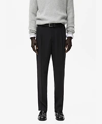 Mango Men's Regular-Fit Pleated Pants