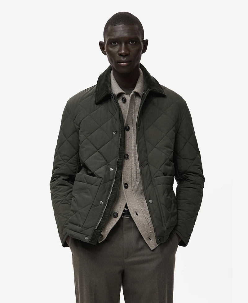 Mango Men's Quilted Water Repellent Jacket