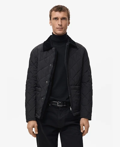 Mango Men's Quilted Water Repellent Jacket
