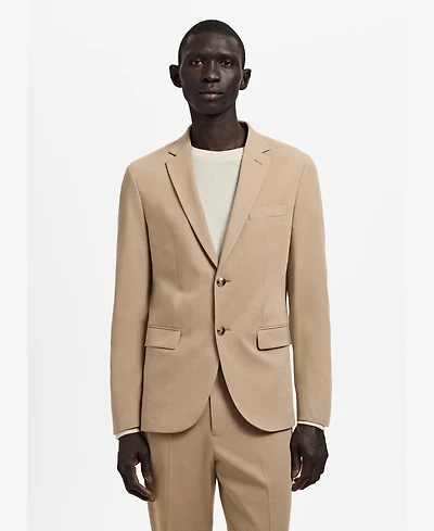 Mango Men's Stretch Fabric Super Slim-Fit Suit Jacket