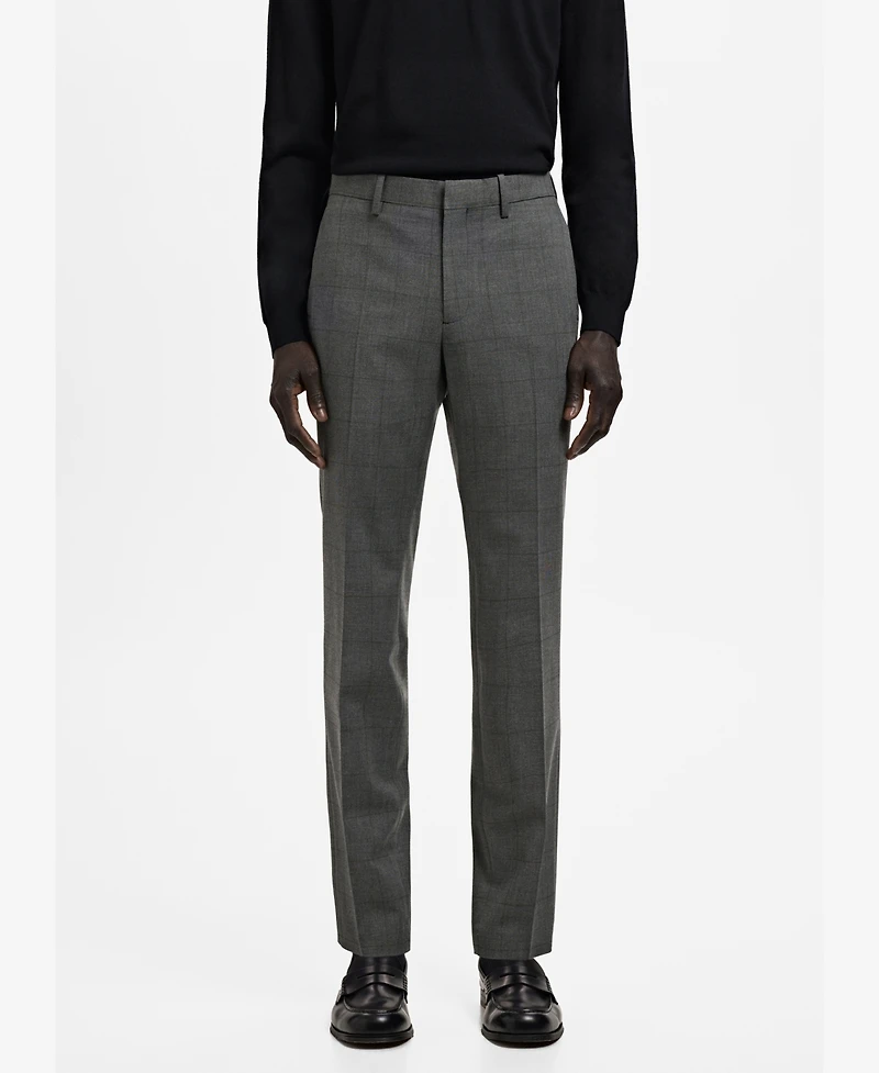 Mango Men's Stretch Fabric Super Slim-Fit Suit Pants