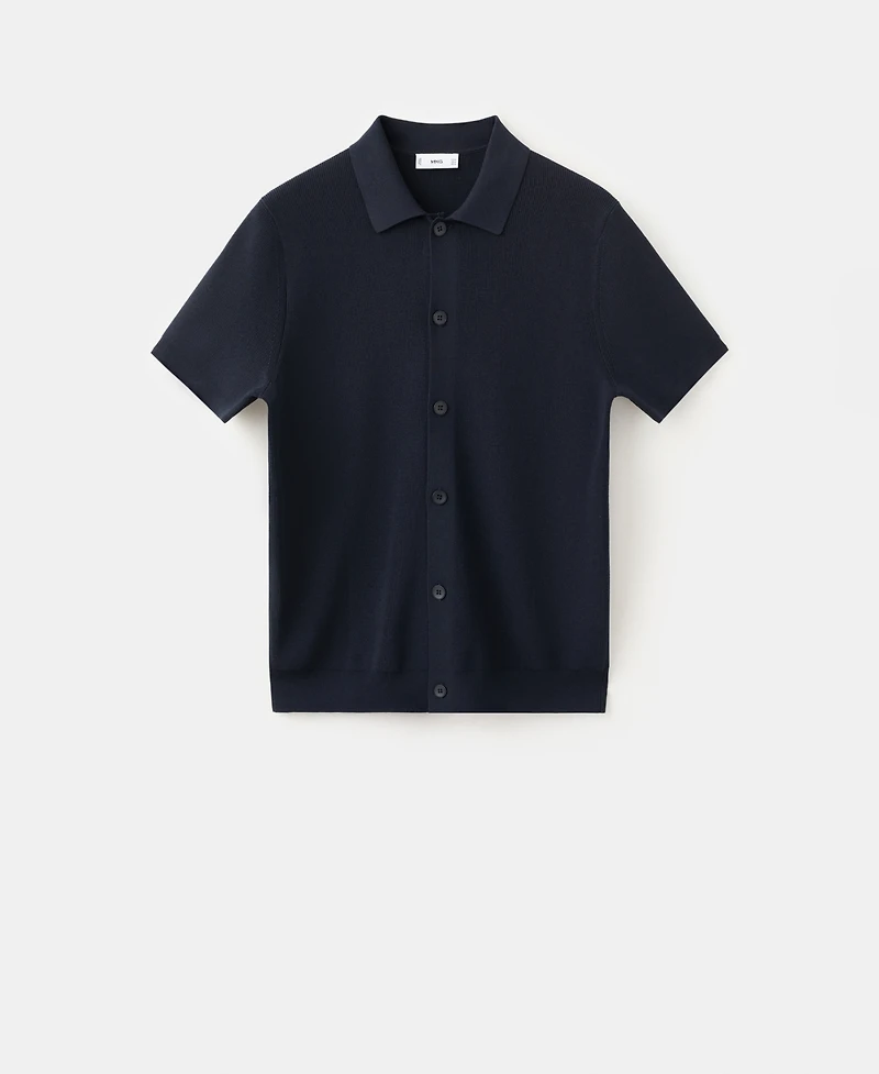 Mango Men's Cotton Knit Shirt