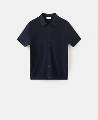 Mango Men's Cotton Knit Shirt