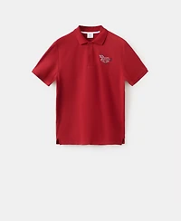 Mango Men's Short-Sleeved Cotton Polo Shirt
