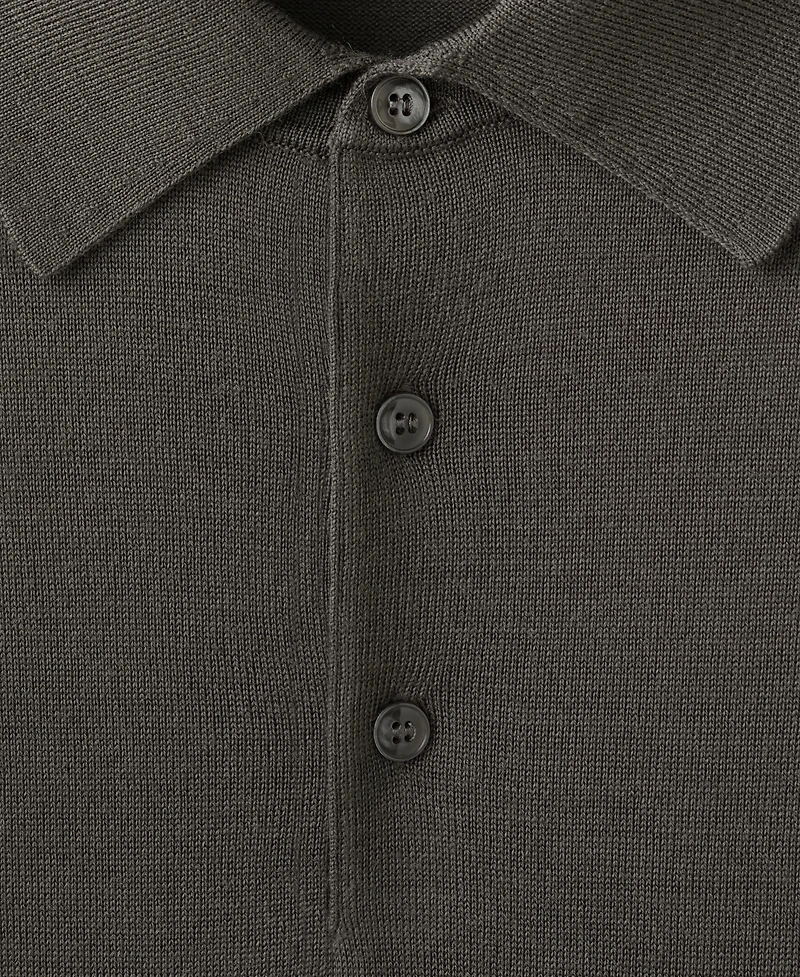 Mango Men's Merino Wool Polo Sweater