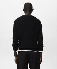 Mango Men's Cotton Braided Sweater