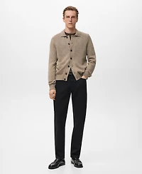 Mango Men's Knitted Wool Blend Cardigan