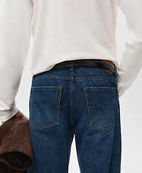 Mango Men's Moby Straight-Fit Dark-Wash Jeans