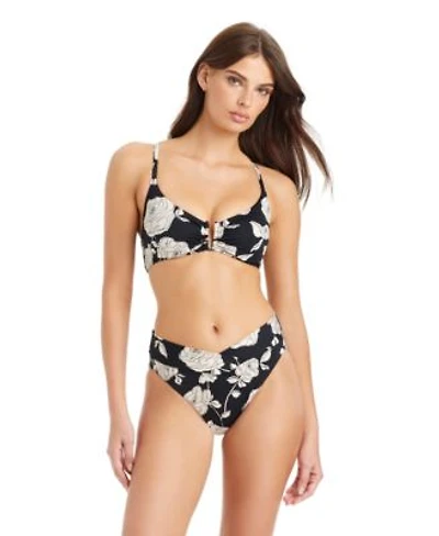 Sanctuary Womens Among Roses Tie Back Underwire Bra High Leg Bottoms