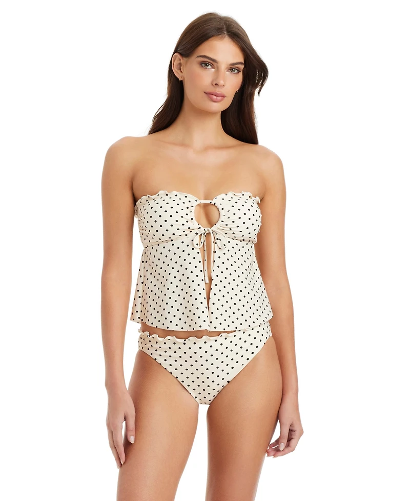 Sanctuary Women's Pretty Provence Merrow Bandeau Neck Tankini Top