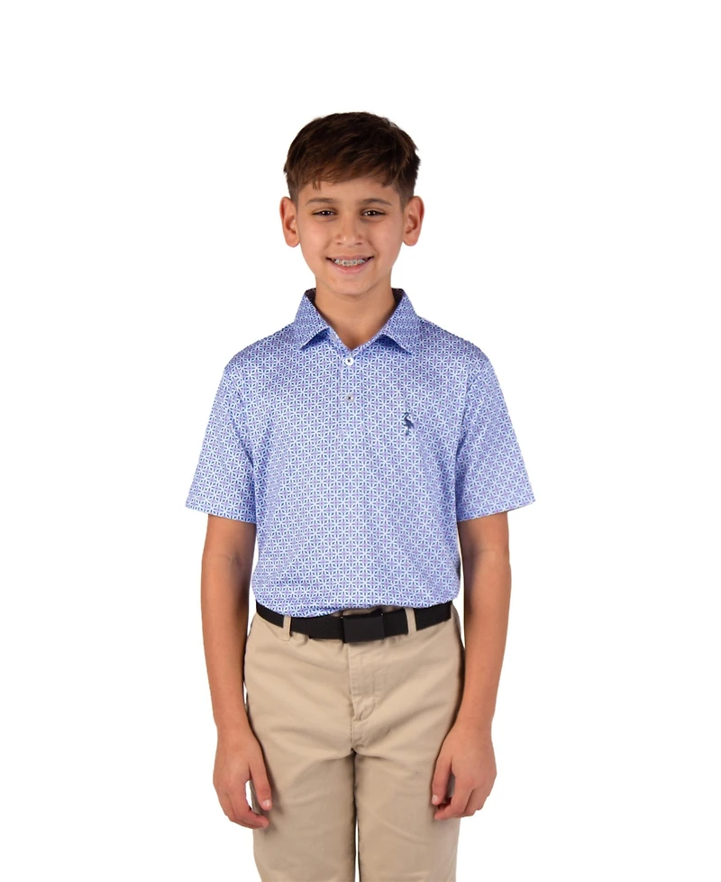 Tailorbyrd Boys Mini Mosaic Performance Polo