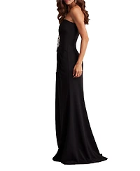 Tadashi Shoji Women's Sirota Center-Front Ruffle Gown