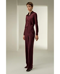 Lilysilk Women's Timeless Silk Charmeuse Button-Up Shirt