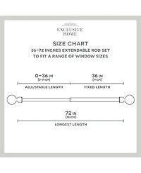 Exclusive Home Diana Single Curtain Rod and Finial Set, Gold