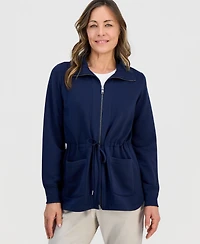 Style & Co Petite Lux Soft Fleece Anorak Knit Jacket, Macy's Exclusive