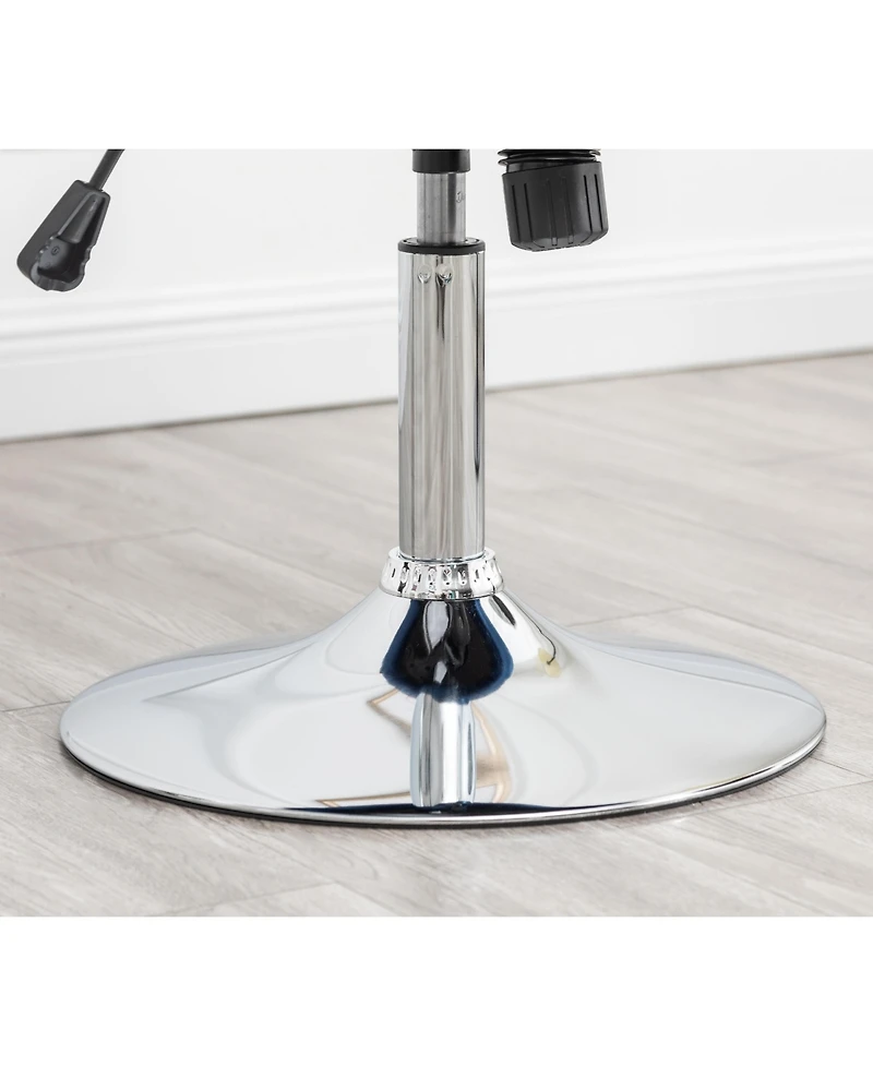 Simplie Fun Velvet Upholstered Tufted Back Swivel Accent Chair, Blue