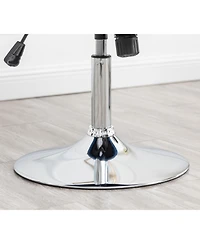 Simplie Fun Velvet Upholstered Tufted Back Swivel Accent Chair, Blue