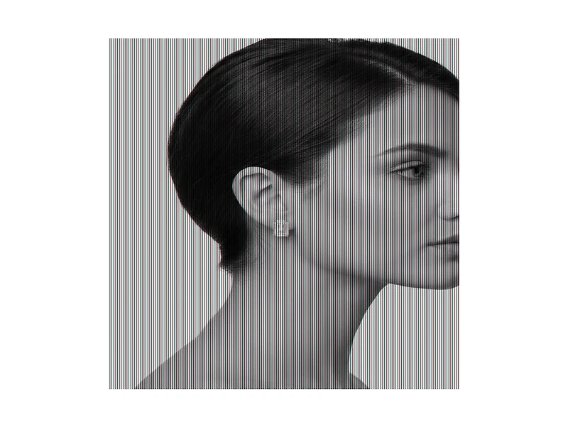 Rivka Friedman Rectangle Cz Solitaire Stud Earring