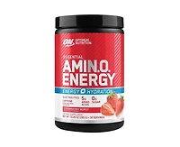 Optimum Nutrition Amino Energy Powder Plus Focus, Electrolytes, Juicy Strawberry, 30 Servings