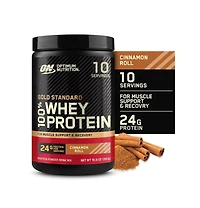 Optimum Nutrition Gold Standard 100% Whey Protein Powder, Cinnamon Roll, 10 Servings