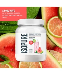 Isopure Clear Low Carb 100% Whey Protein Isolate Powder, Watermelon Lime, 20g Protein, About 16 Servings