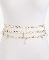 I.n.c. International Concepts Imitation Pearl and Shell Chain Swag Belt, Macy's Exclusive