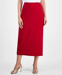 Kasper Women's Stretch Crepe Column Midi Skirt