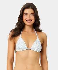 California Waves Women's Ditsy Wide Rib Reversible Triangle Swim Top