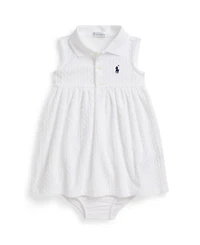 Polo Ralph Lauren Baby Girls' Mini-Cable Short-Sleeve Dress and Bloomers, 2-Piece Set