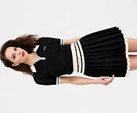 Guess Juniors' Gabry Cropped Collared Polo Sweater