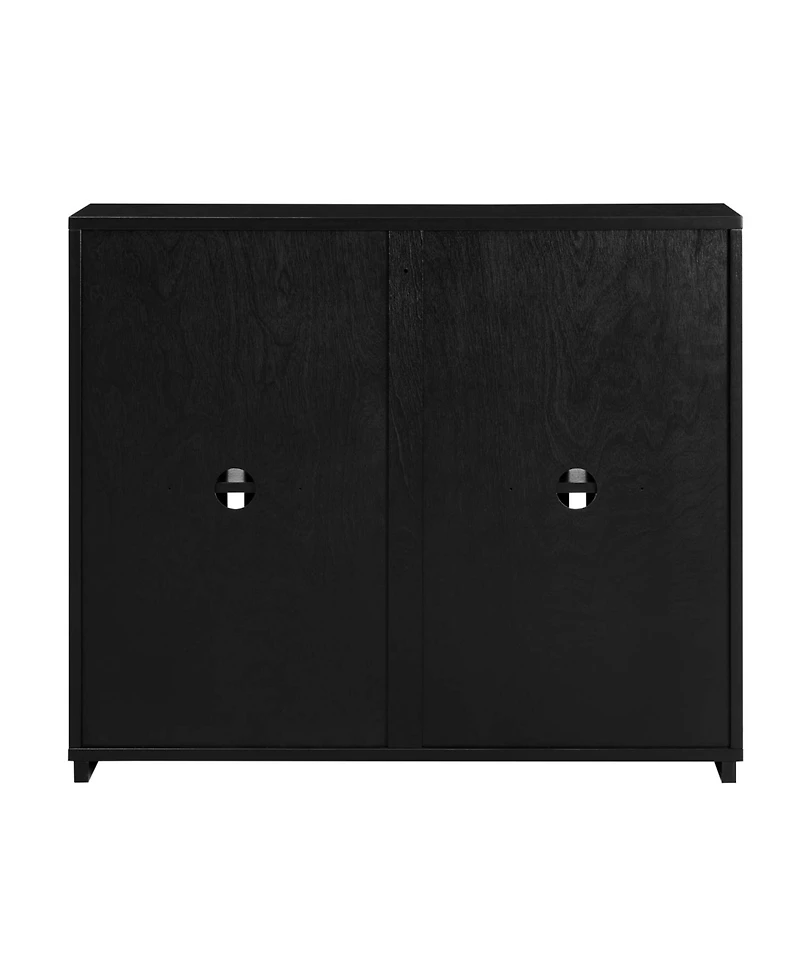 Streamdale Furniture Fluted Sideboard Cabinet with Outlets