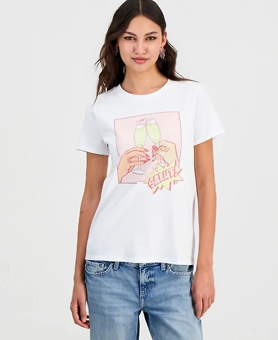 Guess Women's Clink Graphic-Print Short-Sleeve T-Shirt