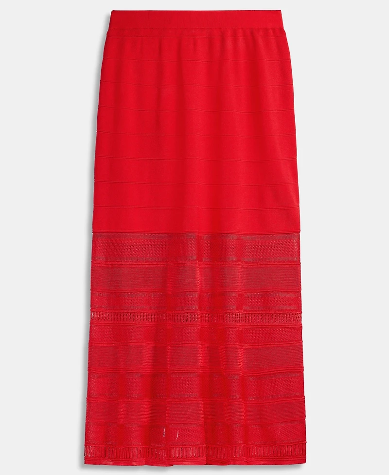 I.n.c. International Concepts Women's Pointelle Stripe Sweater Skirt